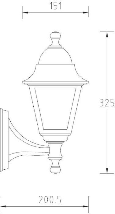 Настенный фонарь уличный QUADRO S 79901S/04 Gb Oasis Light