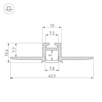 Профиль Arlight Pik-F-Hide-2000 030563 Профиль Arlight Pik-F-Hide-2000 030563