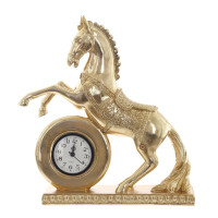 Фигурка декоративная "Лошадь" с часами (ААх1 н/п), L32 W9,5 H35 см