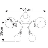 Потолочная люстра Millo A9549PL-5GO Arte Lamp Потолочная люстра Millo A9549PL-5GO Arte Lamp