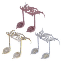 Украшение новогоднее "Ноты, L14 W1 H15 см, 3 в.