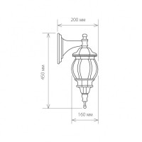 Настенный фонарь уличный Farola GL 1001D черное золото Elektrostandard