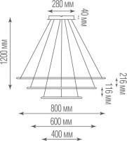 Подвесной светильник Nimbo S111024/3SQ 135W White In Donolux Подвесной светильник Nimbo S111024/3SQ 135W White In Donolux