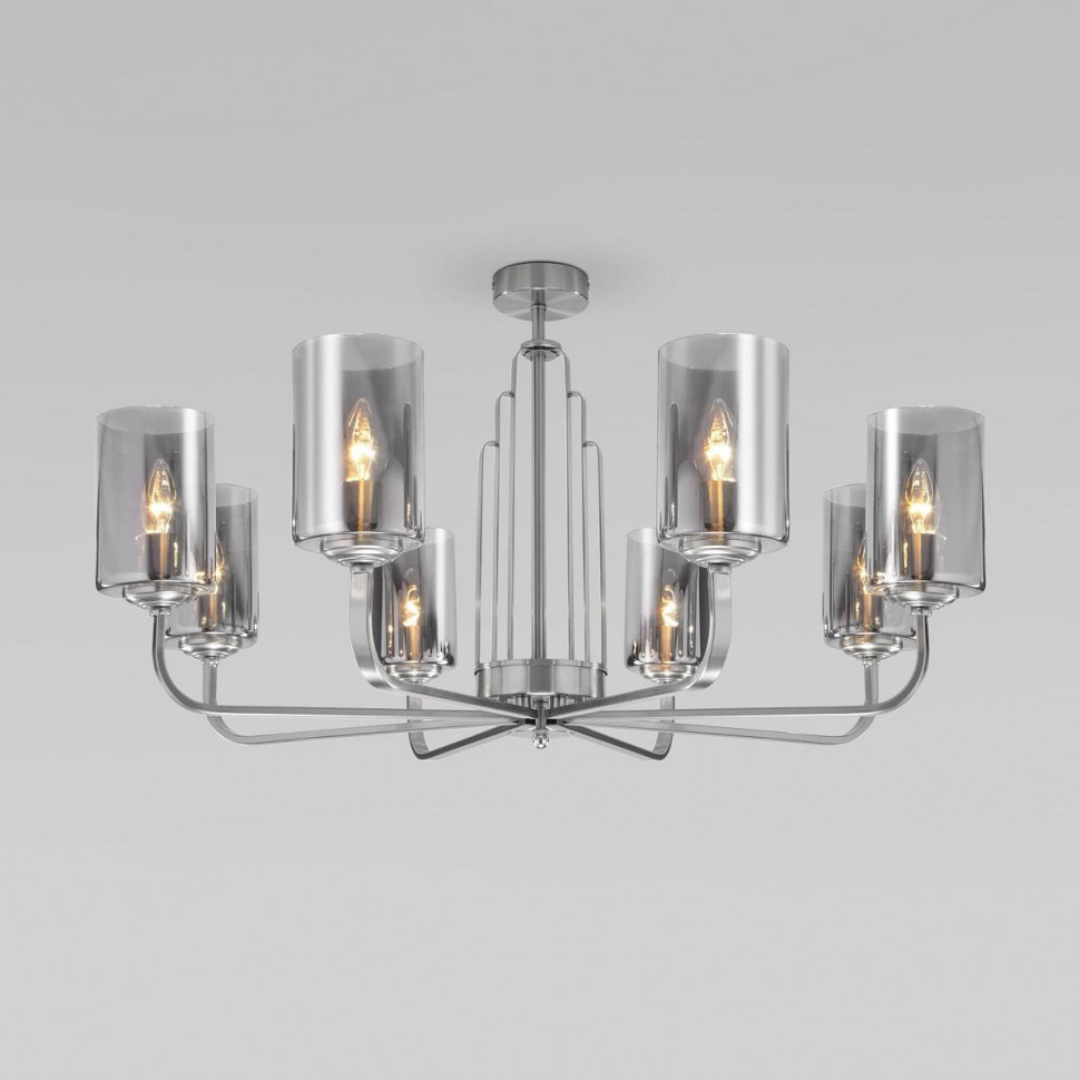 Потолочная люстра Eurosvet Defi 60138/8 сатин-никель