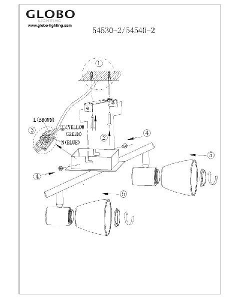 Спот Parry 54530-2 Globo