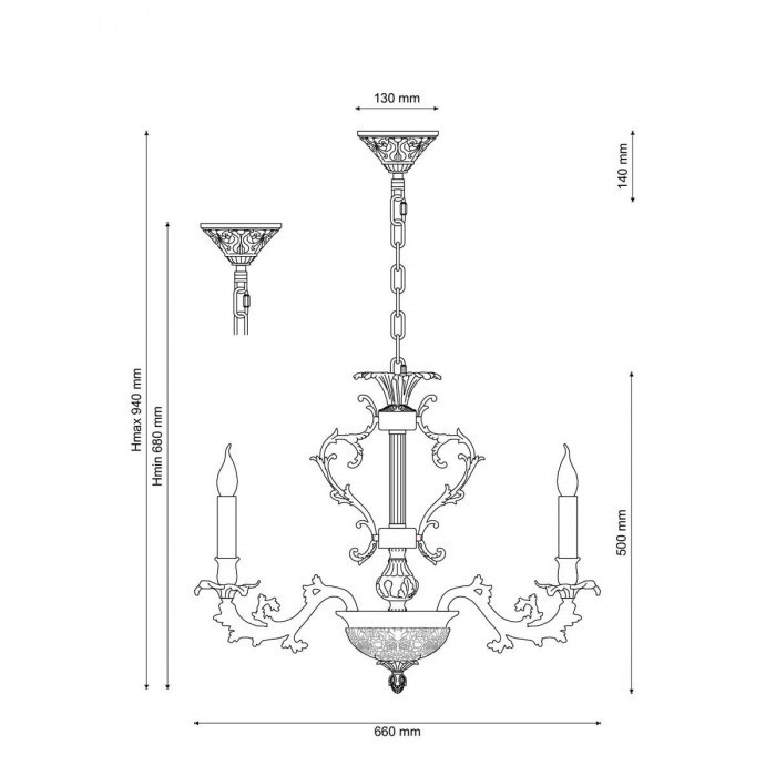 Подвесная люстра Firenze FIRENZE 1780.6 antique gold Lucia Tucci