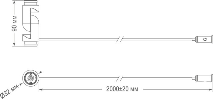 Коннектор Round Line L corner DLR B1 Donolux