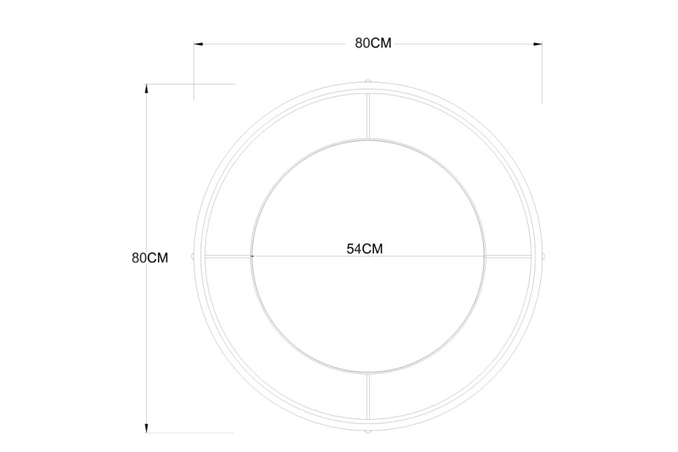 Зеркало круглое в металлической золотой раме