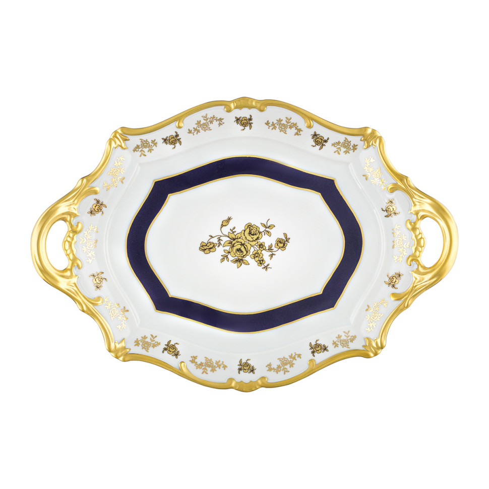 Блюдо овальное с ручками 37см."Анна Амалия"