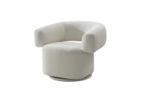 Кресло поворотное Lugano букле белое Кресло поворотное Lugano букле белое
