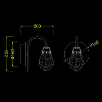 Бра Crystal rock OB820083-1C (MD-020B-wall chrome) DeLight Collection