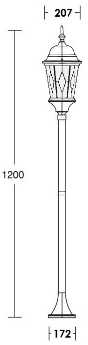 Наземный фонарь ASTORIA 2M 91406M Gb ромб Oasis Light