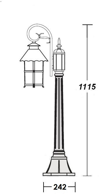 Наземный фонарь CAIOR 1 81507/18/PartA Gb Oasis Light
