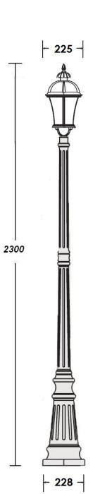 Наземный фонарь ROMA L 95209L W Oasis Light