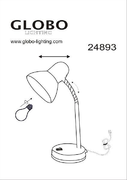 Офисная настольная лампа Carbon 24893 Globo