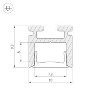 Профиль Arlight Pik-1010-2000 Anod 029089 Профиль Arlight Pik-1010-2000 Anod 029089