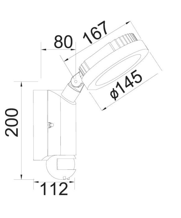 Прожектор уличный  W6102S-PIR Gr Oasis Light