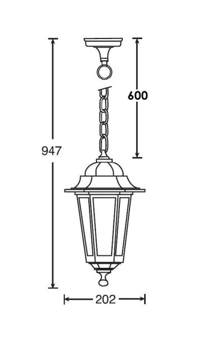 Уличный светильник подвесной  79805S Gb Oasis Light