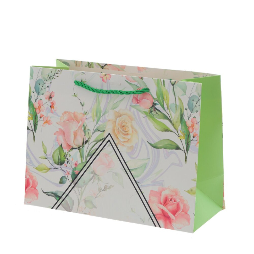 Пакет подарочный S (бумага 210г/м2, блок микс 12шт), L24 W10 H18 см, 4в.