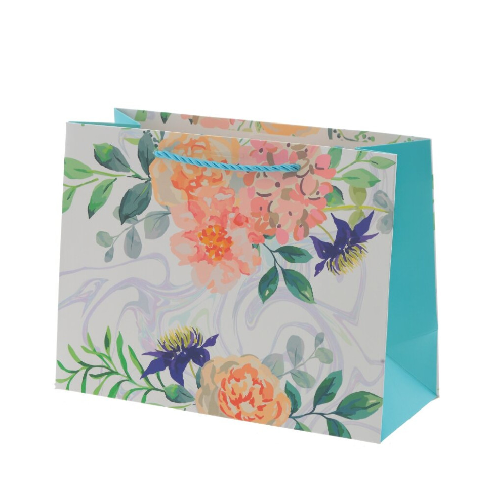 Пакет подарочный S (бумага 210г/м2, блок микс 12шт), L24 W10 H18 см, 4в.