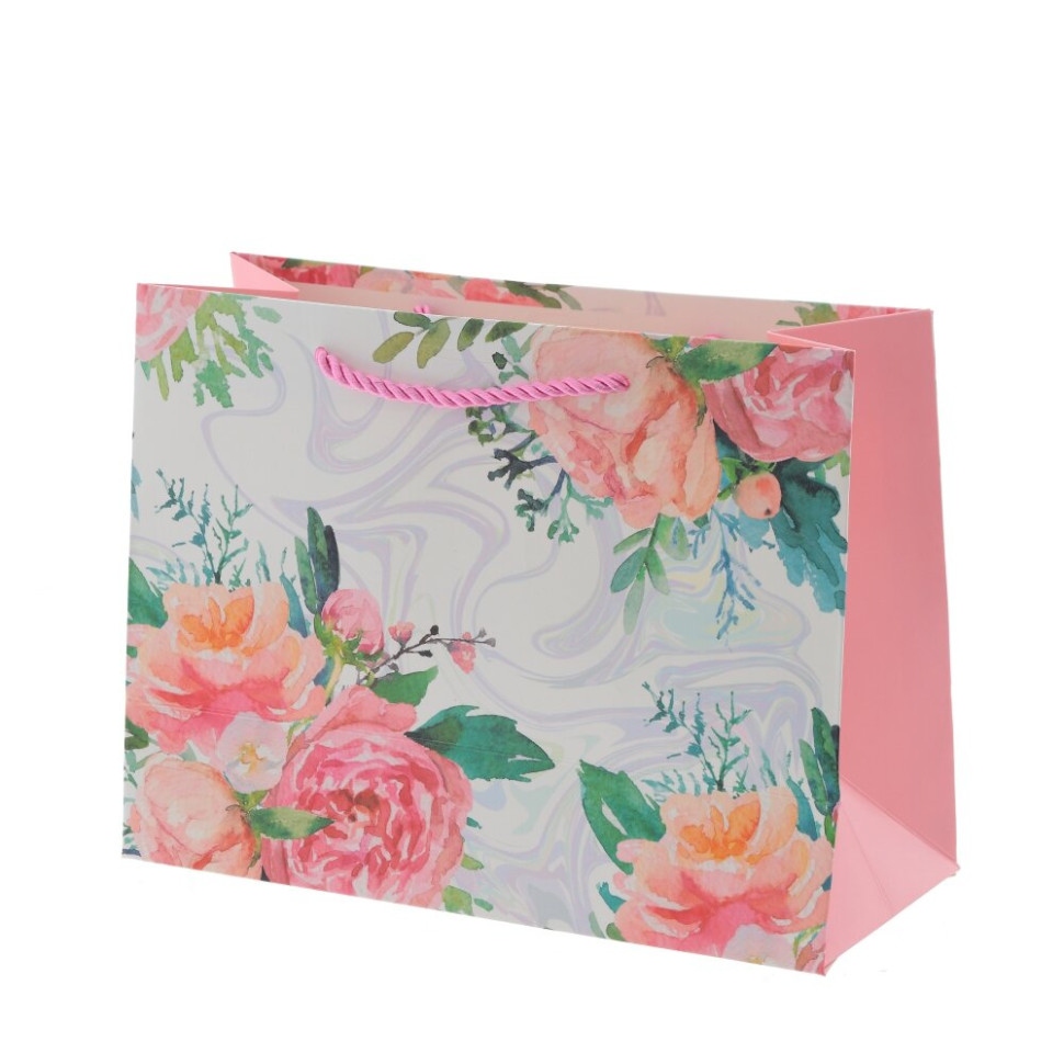 Пакет подарочный S (бумага 210г/м2, блок микс 12шт), L24 W10 H18 см, 4в.