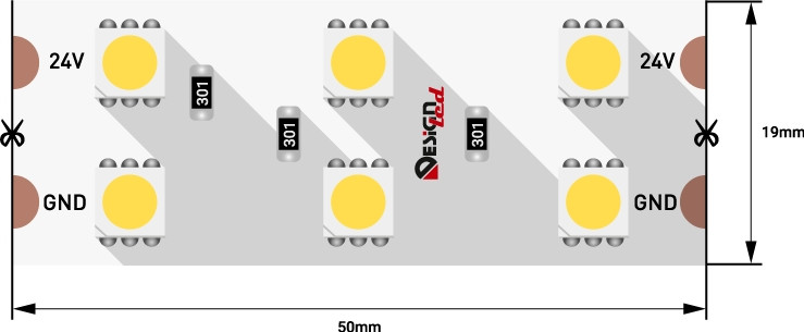 Светодиодная лента LUX DSG5120-24-NW-33 DesignLed