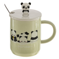 Кружка с крышкой и ложкой, 250 мл, L7,9 W7,9 H10 см