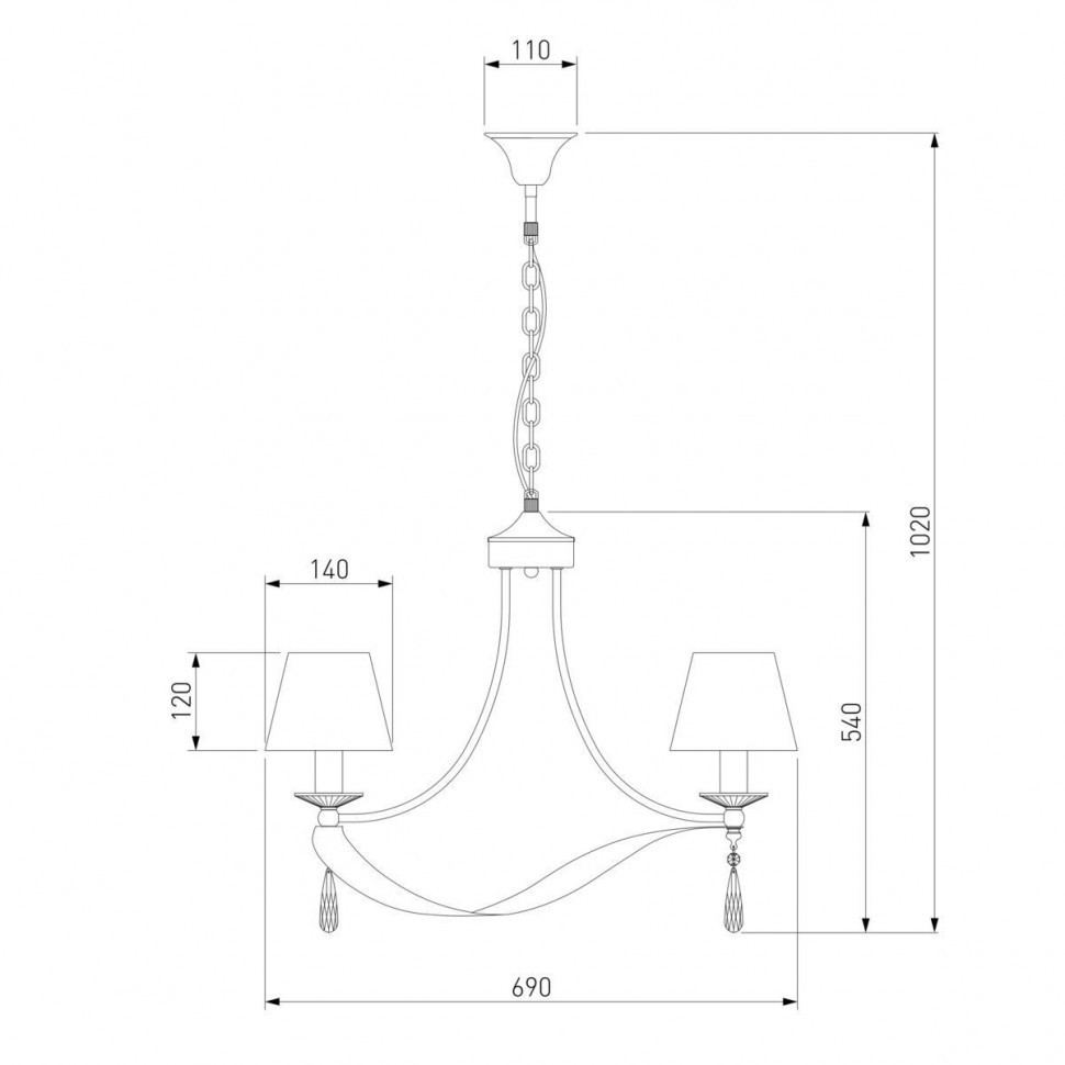 Подвесная люстра Eurosvet 60063/6 золото