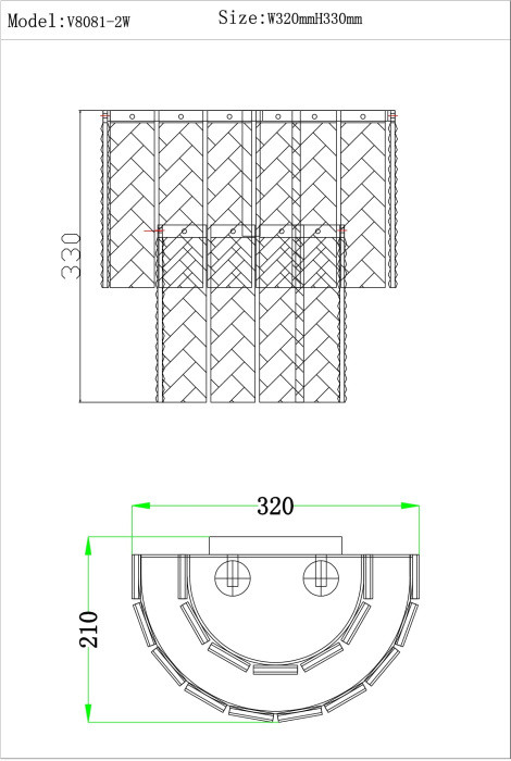 Настенный светильник Alberto V8081-2W Moderli