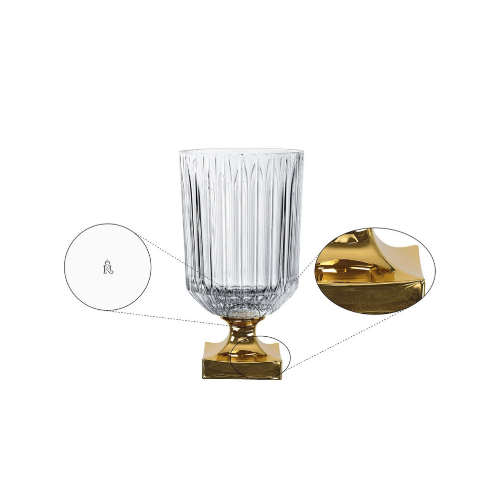 Ваза для цветов н/н 32см."Minerva" золотая