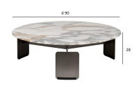 Стол журнальный круглый мраморный