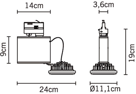 Трековый светильник Bianco D70J0302 Fabbian
