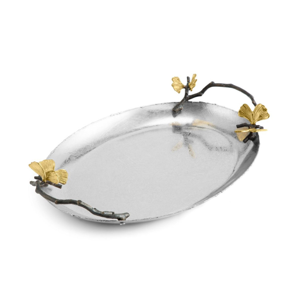 Поднос Michael Aram "Butterfly Ginkgo", овальный, 29х25 см