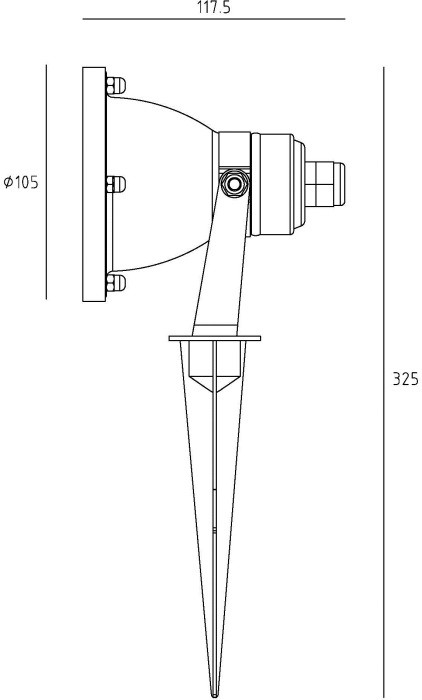 Грунтовый светильник  77165 SS Oasis Light