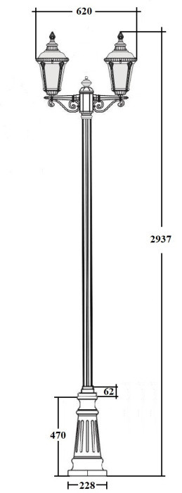 Наземный фонарь MUNICH 2S 79760SА B2 Bl Oasis Light