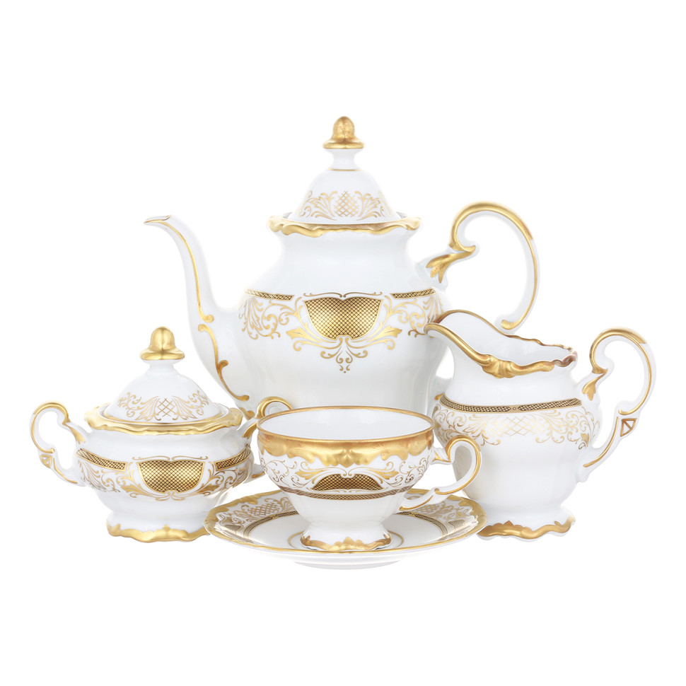 Сервиз кофейный 160мл на 6перс.15пред."Симфония золотая"