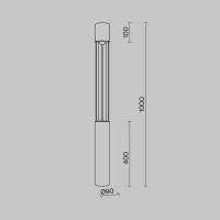 Наземный светильник Mill O427FL-L12GF3K Maytoni