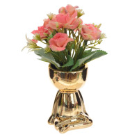 Цветочная композиция "Розы", L11 W11 H19 см, 4в.