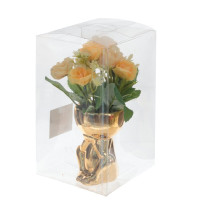 Цветочная композиция "Розы", L11 W11 H19 см, 4в.