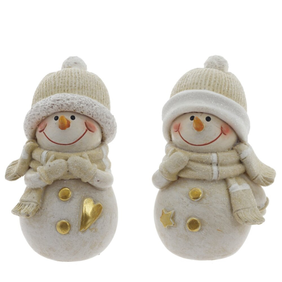 Фигурка декоративная "Снеговик", L5 W5 H8 см, 2в.