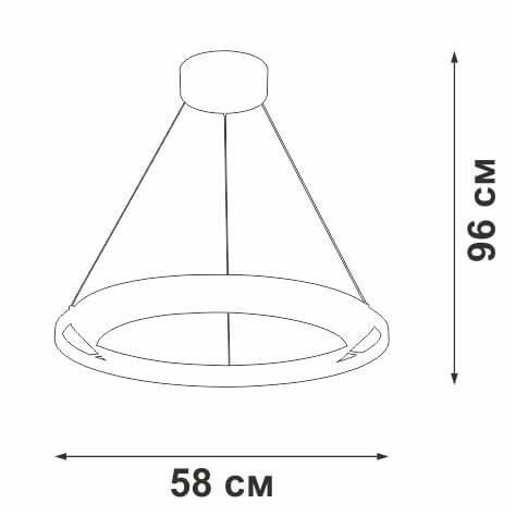 Подвесной светодиодный светильник Vitaluce V4681-0/1S