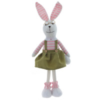 Игрушка набивная "Заяц/Зайка", L12 W7,5 H41/33 см, 2в.