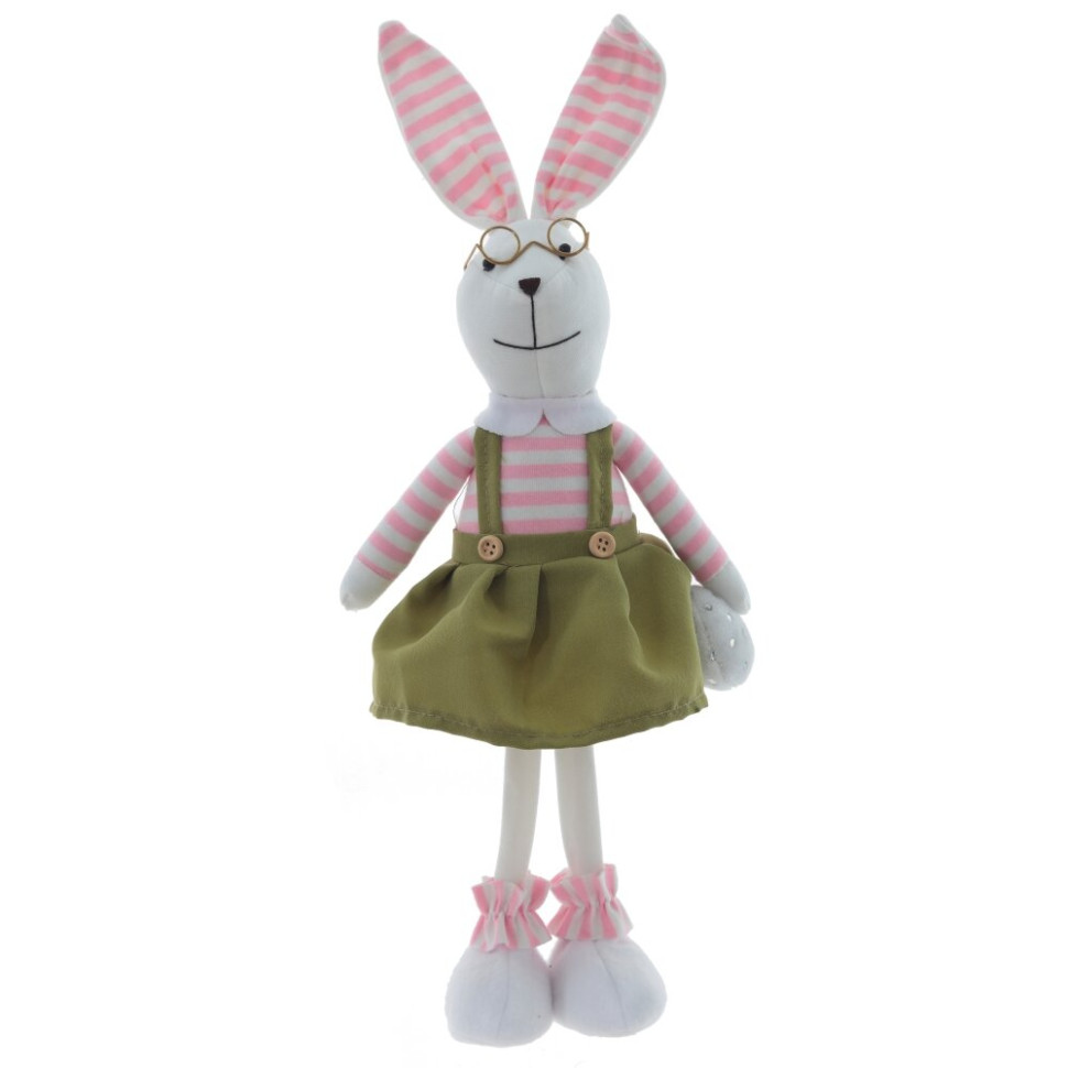 Игрушка набивная "Заяц/Зайка", L12 W7,5 H41/33 см, 2в.