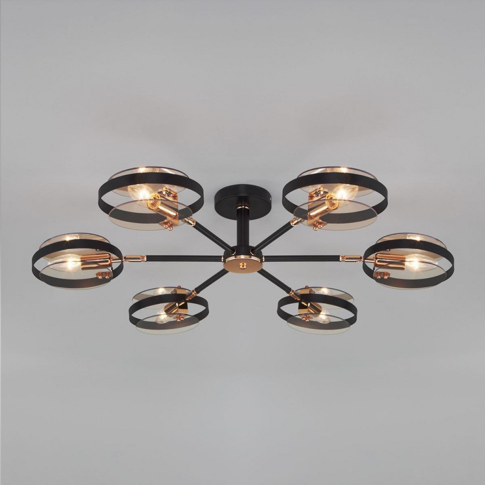 Потолочная люстра Eurosvet Gallo 70121/6 черный