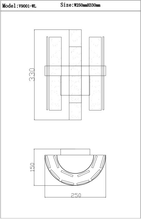Настенный светильник Lima V9001-WL Moderli