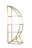 Стеллаж "Полусфера" прозр.стекло/золото Стеллаж "Полусфера" прозр.стекло/золото