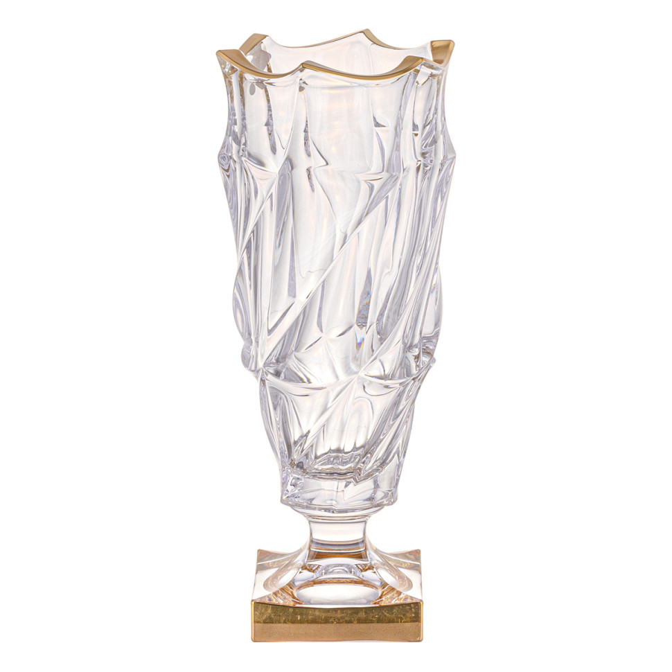 Ваза для цветов н/н 38см."Flamenco Soft Matt" золотая