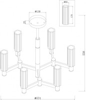 Потолочная люстра Ambra FR5167PL-06BS Freya