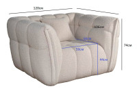 Кресло Prato букле белое Кресло Prato букле белое