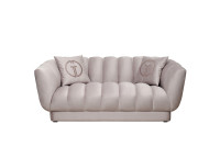 Диван Fabio двухместный велюровый бежевый Диван Fabio двухместный велюровый бежевый